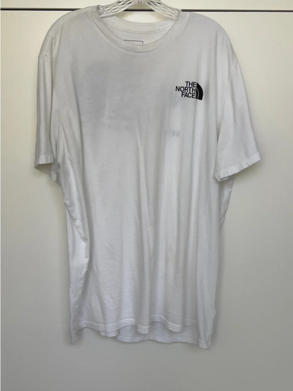 The North Face White Short Sleeve Tee with Black Logo